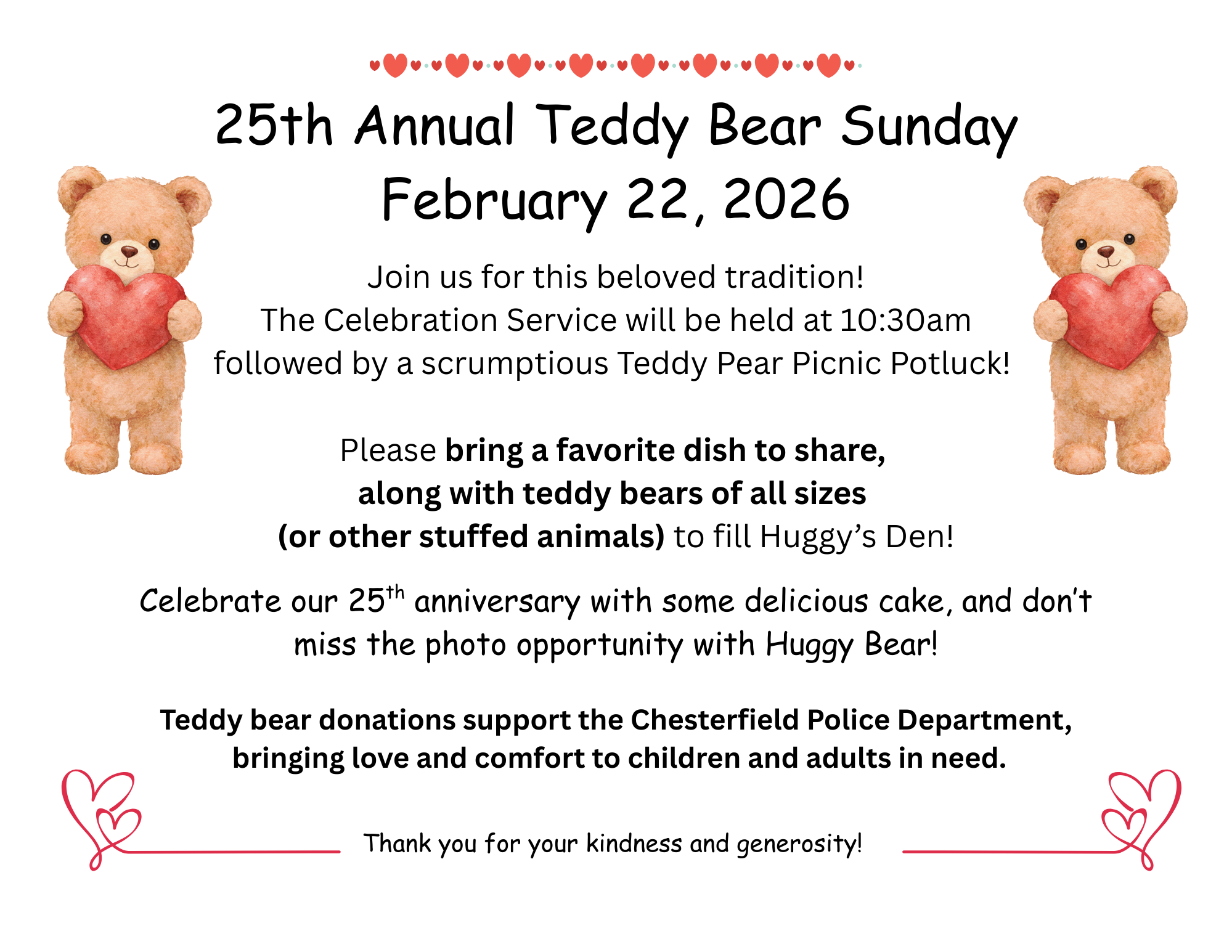 Teddy Bear Sunday Flyer PNG